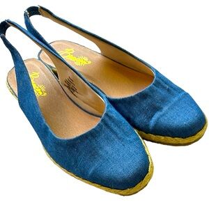 Beacon denim Espadrillas  Boho beach sandals women 9.5